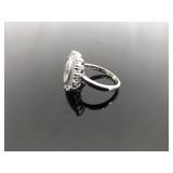 .925 Sterling Silver Zirconia Ring Size 6