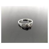 .925 Sterling Silver Sun and Moon Ring Size 9