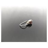 .925 Sterling Silver Garnet Hook Earrings