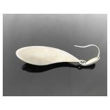 .925 Sterling Silver Dichroic Amber Dangle Hook Earrings