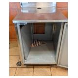 DUKES COMMERCIAL STAINLESS STEEL PREP TABLE WITH CABINETS