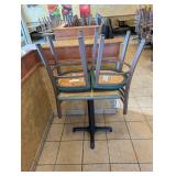 COMMERCIAL DINING TABLE WITH CHAIRS (GREEN)