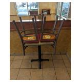 COMMERCIAL DINING TABLE WITH CHAIRS (RED)