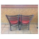 COMMERCIAL DINING TABLE WITH CHAIRS (RED)