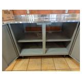 DUKES COMMERCIAL STAINLESS STEEL PREP TABLE WITH CABINETS (DOUBLE DOOR)
