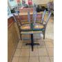 COMMERCIAL DINING TABLE WITH CHAIRS (GREEN)