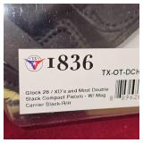 As New Tagua Black Leather Holster w/Mag Pouch, Like New, In Box, Glock/Springfield