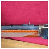 Taylors and Company Cowboy 1873 Winchester RACE Gun, .357 Magnum, Pioneer Action Job Stage 3 Octagon Barrel Rifle, Case Hardening and Leather Attributes