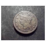 1841 Large Cent Braided Hair