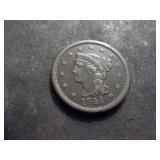 1844 Large Cent Braided Hair