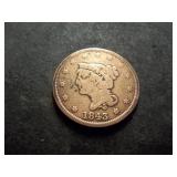 1843 Large Cent Braided Hair Small Letters