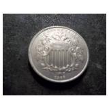 1866 Sheild Nickel