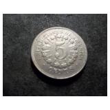 1866 Sheild Nickel
