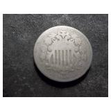 1867 Sheild Nickel