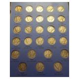 Partial Set Of Mercury Dimes 27 Coins From 1937-1945