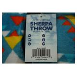 Bliss Aztec Pattern Sherpa Throw Blanket