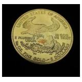 2008 American Eagle $ Five, 1/10oz Bullion