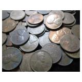 Unsorted Wheat & Lincoln Pennies