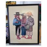 Lithograph by Frederick Crocker Jr. "Trajes de Guatemala" series