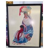 Lithograph by Frederick Crocker Jr. "Trajes de Guatemala" series Coban-Alta Guatemala