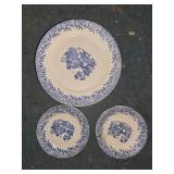 Blue Willow transferware plates