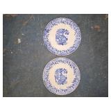 Blue Willow transferware plates