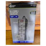 6 foot 12 outlet w/ usb surge protector NEW