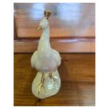 Beautiful Peacock ceramic with gold accents