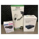 Steelie Orbiter Windshield Kit - 2 Auto Heater Fans FL-001 & ONN USB Car Charger