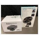 Auto Air Purification Heater Fan & Magnetic Phone Holder for Car