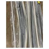 Closet Door Track Rails and Curtain rail bundle - Gray Aluminum