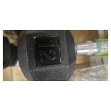 Lot of a pair of 12 LB Rubber Hex  Dumbbells ( NEW)