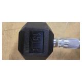 A single 15LB Rubber Hex Dumbbells ( NEW):