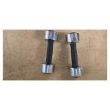 Lot of a pair of 8LB Metal Dumbbells ( NEW)