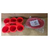 A breadbasket of 4 (New) and a 6-cup Caddy (NEW)