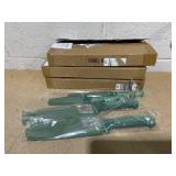 LOT OF 3 Kuhn Rikon Secure Grip Bread Knife And Spreader Set, Colors May Vary