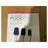 Wolfgang Puck 3-piece Silicone Spatula Set w/Stainless Steel Handles