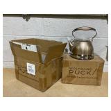 LOT OF 2 Wolfgang Puck Stainless Steel Petite Kettle