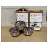 LOT OF 2 Wolfgang Puck 6-piece Stainless Steel Mini Mixing Bowl Set