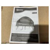 Outsunny All-in-One Folding Camping Cots for Adults, Elevated Tent with Sleeping Bag, Thick Air Mattress Pad, Portable Single Sleeping Cot Camping Bed