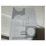 Dark Grey Oak 2-Drawer Nightstand Bedside Table Compact Sofa End Table