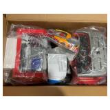 Costway TQ10354US-RE 12V Ride-on Fire Truck Powered Car with Water Gun & Interphone, Red