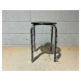 Costway Set of 6 Stackable Metal Stool Set Daisy Backless Round Top Kitchen Black