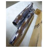 Motorcycle Exhaust Pipes and Helmet