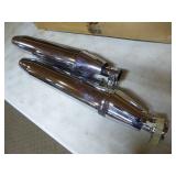 Motorcycle Exhaust Pipes and Helmet