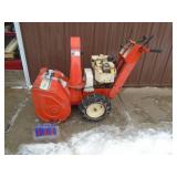 Simplicity Snow Away 8. Approx 8 hp?. Has electric start. Used condition. Tested & works. As shown.