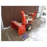 Simplicity Snow Away 8. Approx 8 hp?. Has electric start. Used condition. Tested & works. As shown.