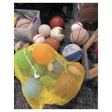 MIXED SPORTS BALLS , CARRY BAGS , GLOVES AND RAQUETS