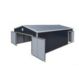 11ft x 19ft  Metal Garage Shed with Double Front Doors LHR-MS1119