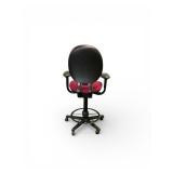 Haworth Drafting Stool Red